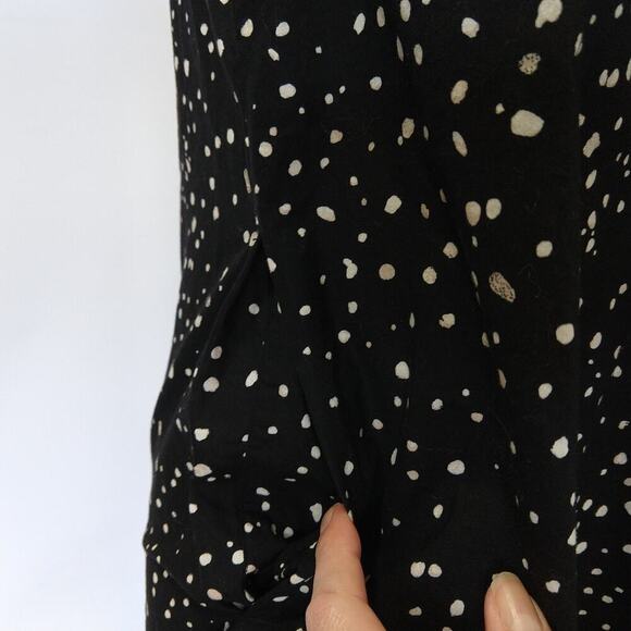 Eileen Fisher Shift Dress Size XXS Black Sleeveless Poplin Geometric Print - Picture 4 of 7